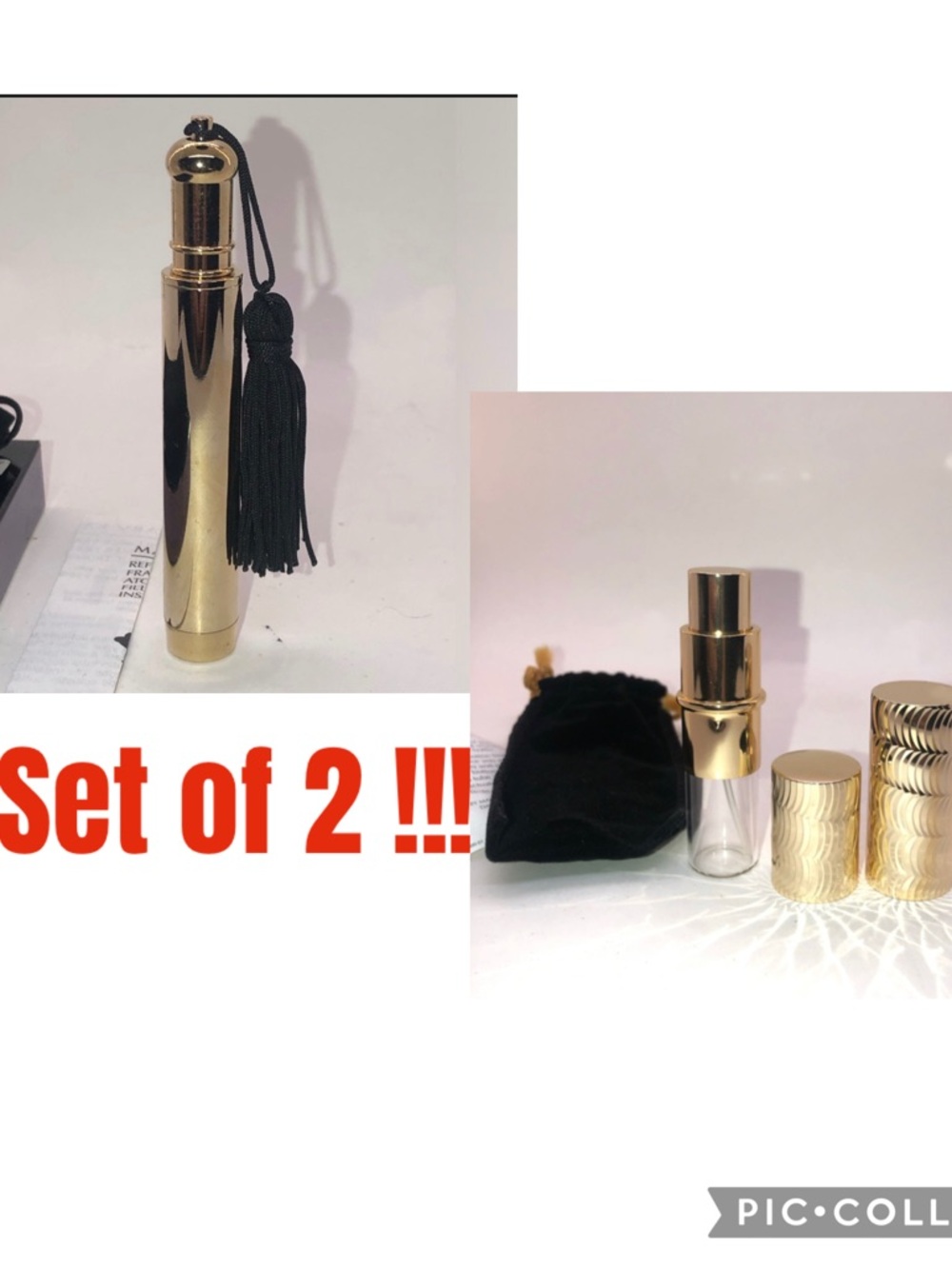 Mary Kay Gold Refillable Atomizer/ Lancome Mirror new !!!! Set of 2 Price Firm